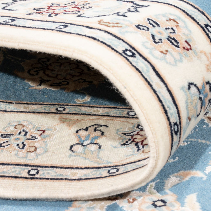 Nain - 9La Teppich 84x209cm - Perserteppich - hellblau