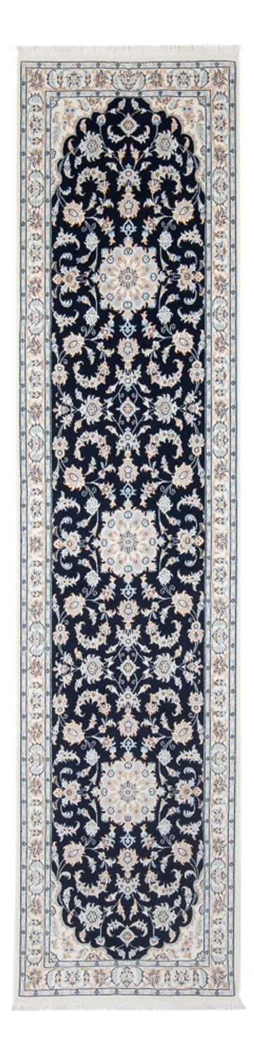 Nain - 6La Teppich 83x302cm - Perserteppich - dunkelblau