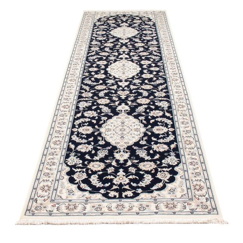 Nain - 6La Teppich 85x340cm - Perserteppich - dunkelblau