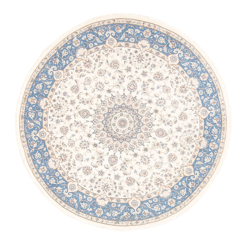 Perserteppich - Nain rund  - 196 x 197 cm - creme