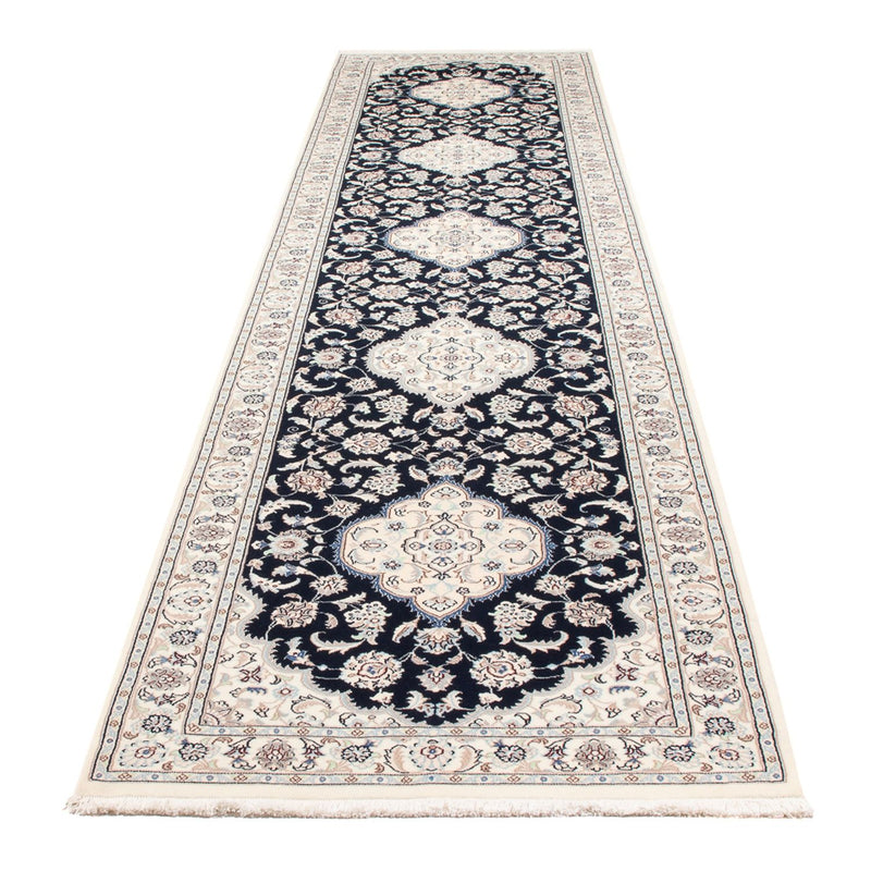 Nain - 6La Teppich 87x392cm - Perserteppich - dunkelblau