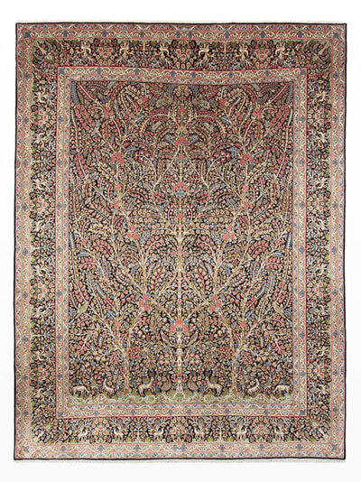 Kerman Teppich 253x328cm - Perserteppich - dunkelblau