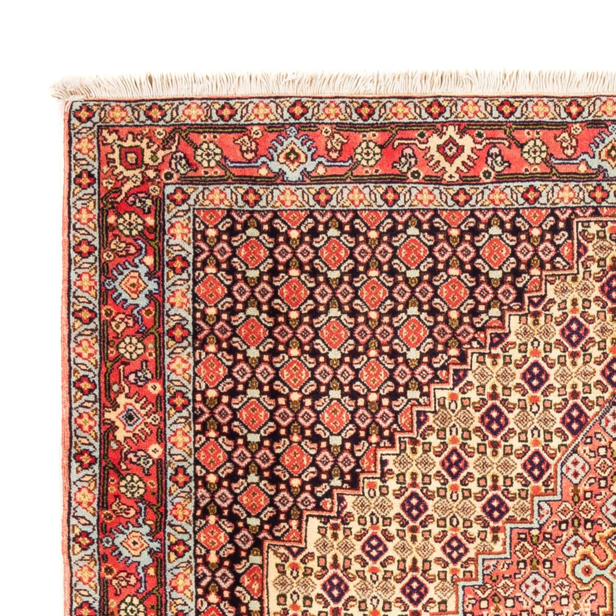 Senneh Teppich 128x160cm - Perserteppich - hellbeige