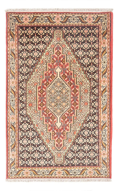 Senneh Teppich 75x120cm - Perserteppich - hellbeige
