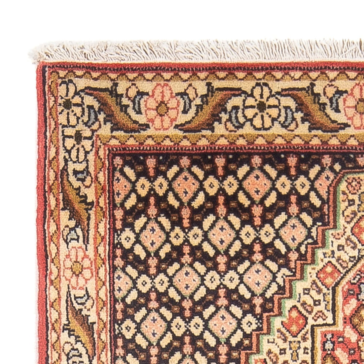 Senneh Teppich 75x120cm - Perserteppich - hellbeige