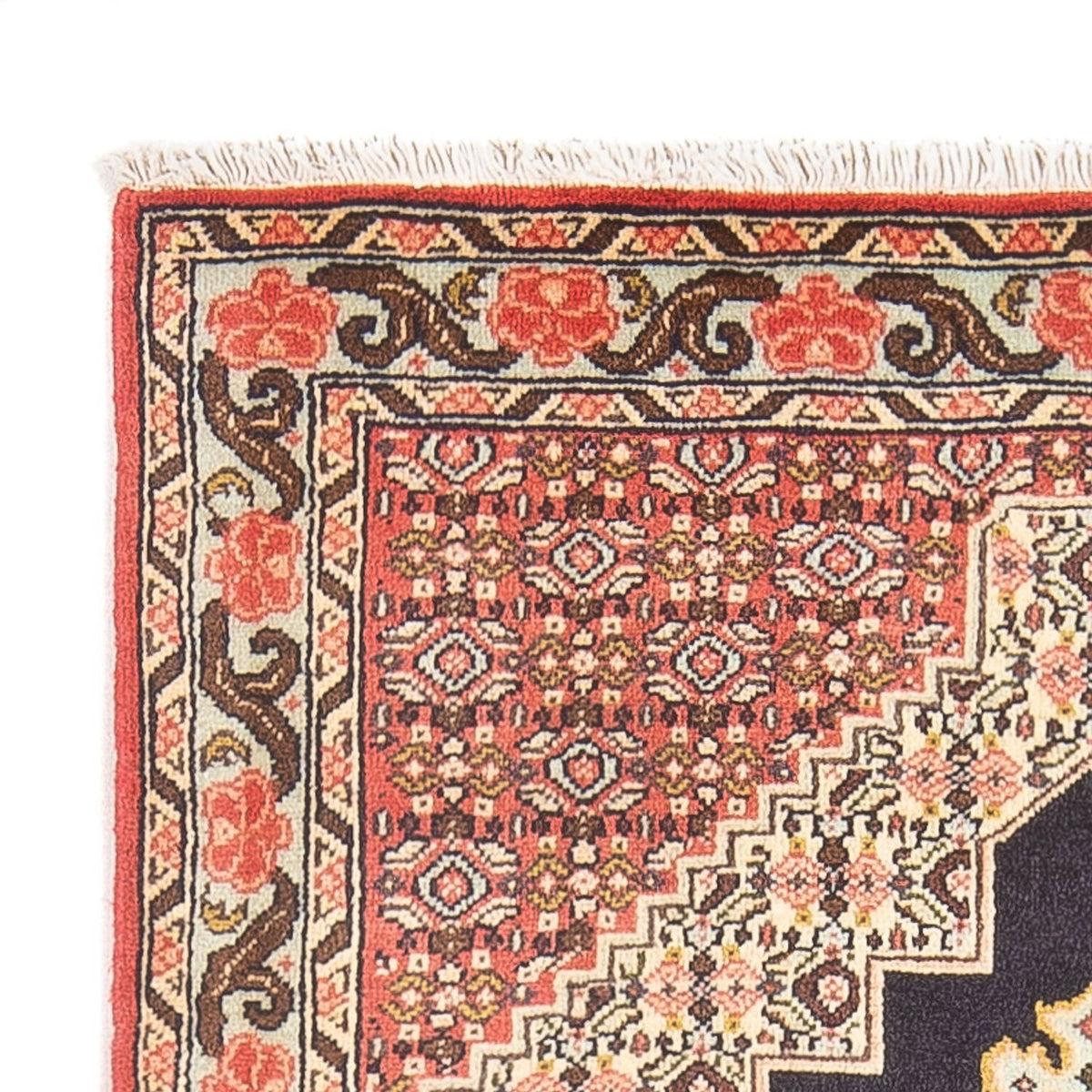 Senneh Teppich 78x105cm - Perserteppich - dunkelblau