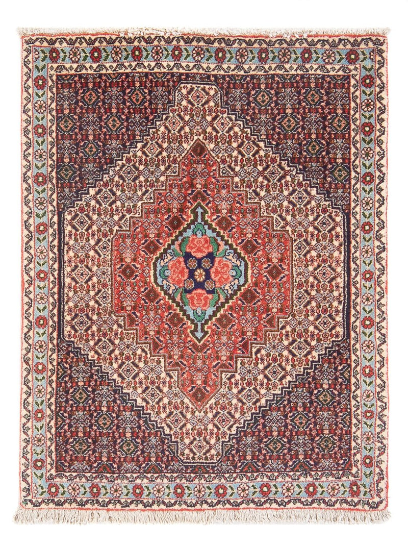 Senneh Teppich 75x105cm - Perserteppich - dunkelblau