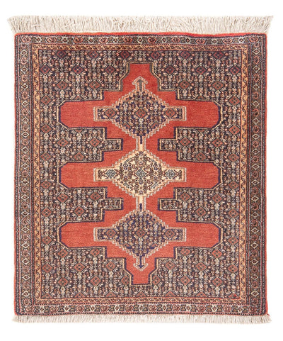 Senneh Teppich 80x96cm - Perserteppich - rot