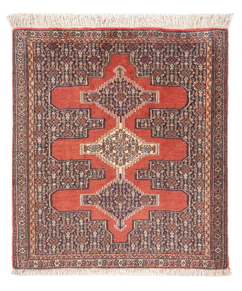 Senneh Teppich 80x96cm - Perserteppich - rot