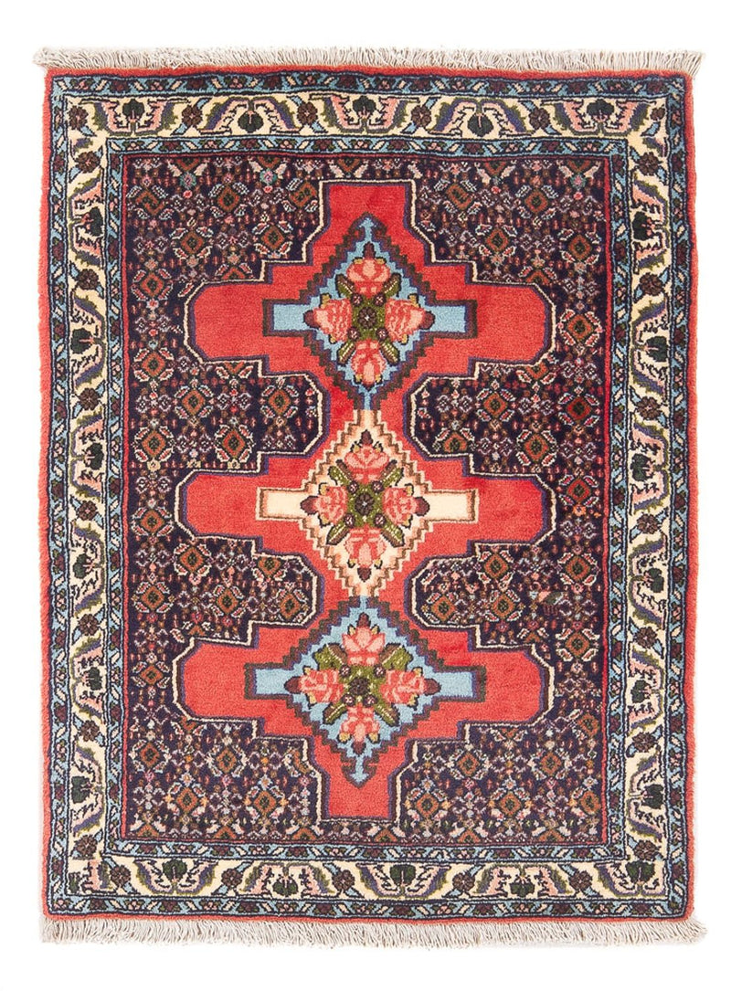 Senneh Teppich 75x105cm - Perserteppich - dunkelblau