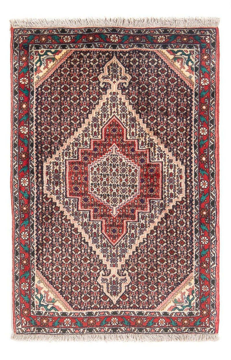 Senneh Teppich 70x110cm - Perserteppich - dunkelblau