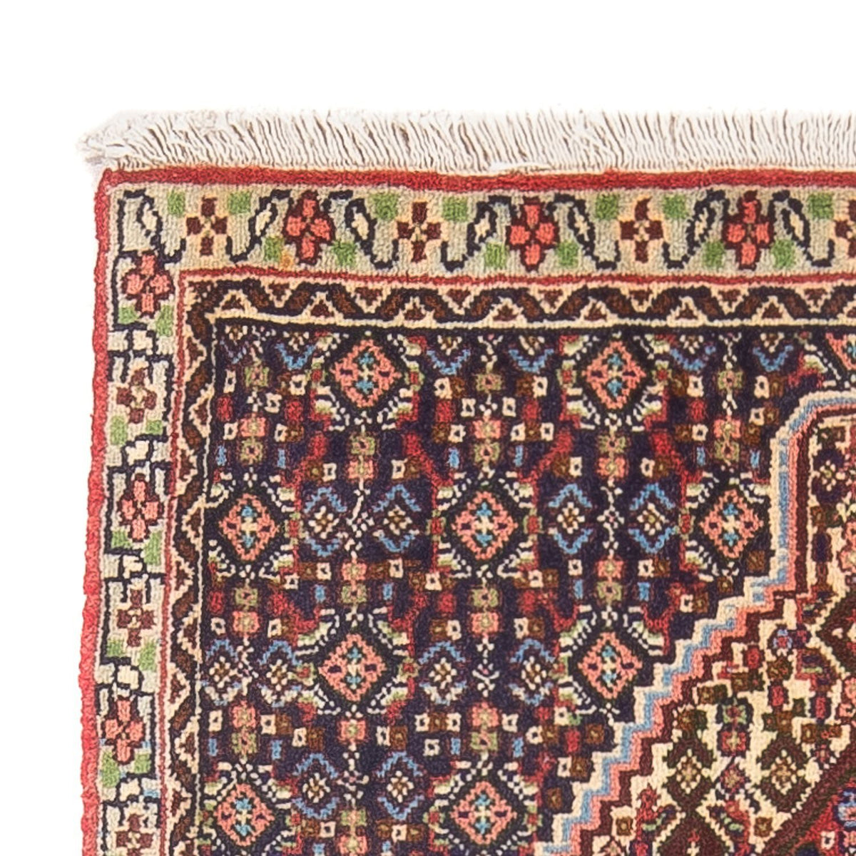 Senneh Teppich 74x105cm - Perserteppich - dunkelblau