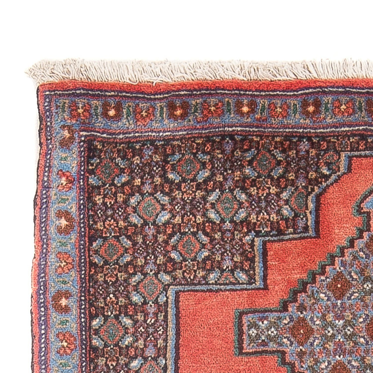 Senneh Teppich 75x107cm - Perserteppich - rot