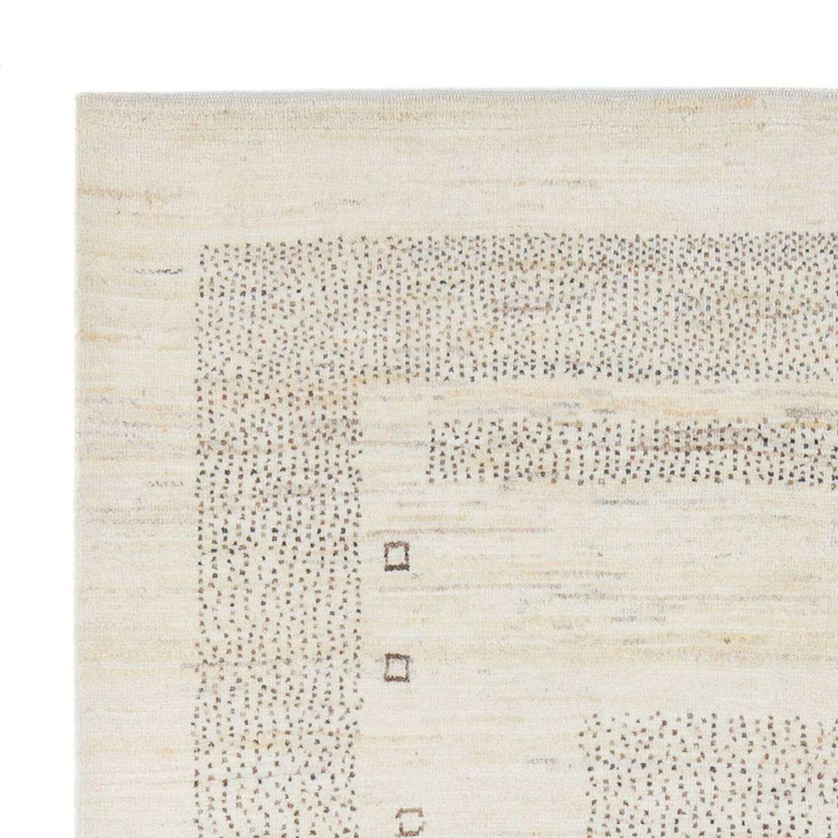 Gabbeh Persisch Teppich 144x190cm - Perserteppich Wollteppich - silber