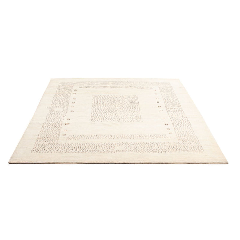 Gabbeh Persisch Teppich 144x190cm - Perserteppich Wollteppich - silber
