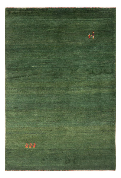 Gabbeh Persisch Teppich 147x203cm - Perserteppich Wollteppich - dunkelgrün