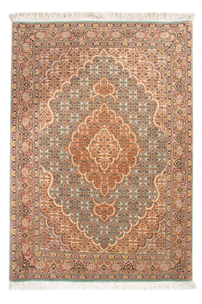 Täbriz Teppich 82x118cm - Perserteppich - petrolblau