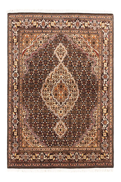 Täbriz - 40 Raj Teppich 105x147cm - Perserteppich - dunkelblau