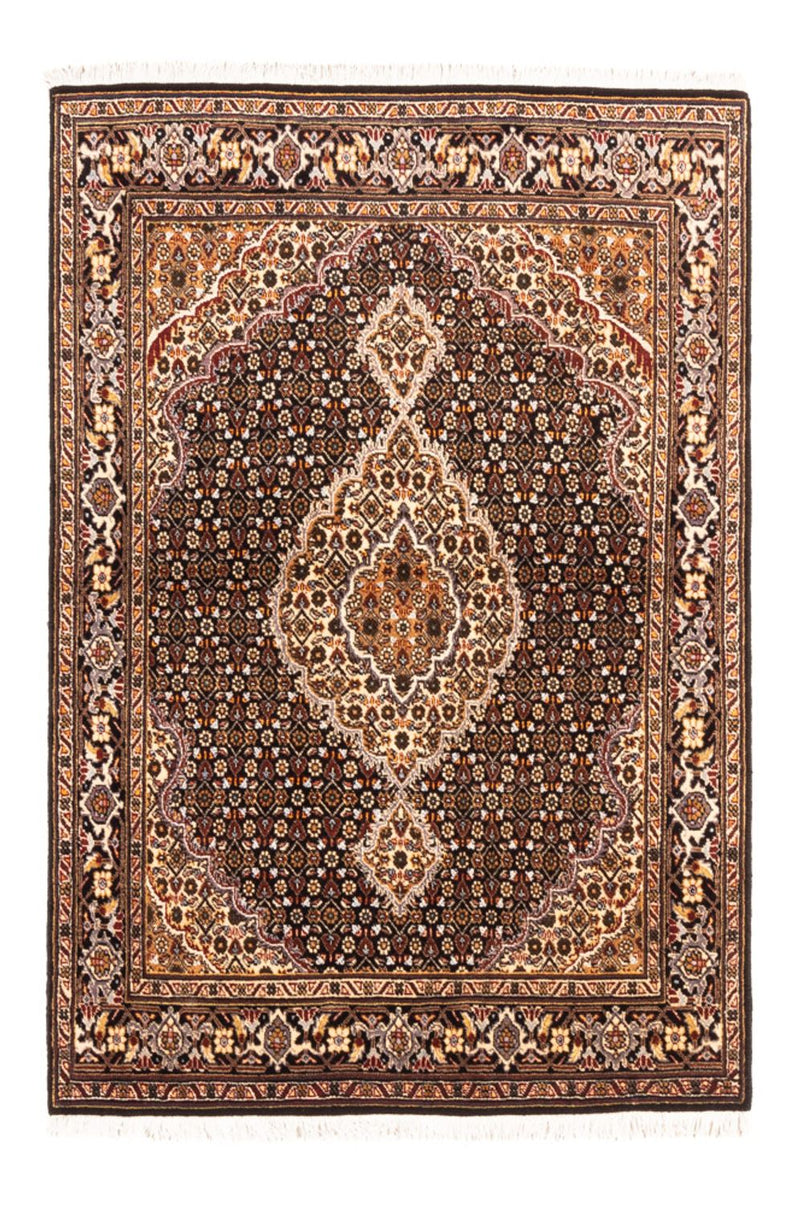 Täbriz - 40 Raj Teppich 105x147cm - Perserteppich - dunkelblau