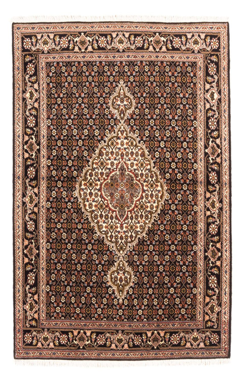Täbriz - 40 Raj Teppich 102x150cm - Perserteppich - dunkelblau
