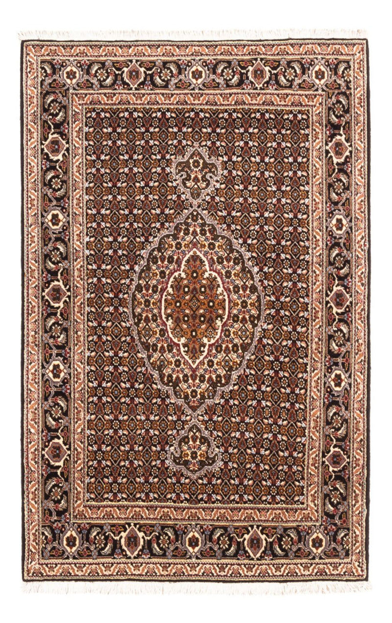 Täbriz - 40 Raj Teppich 102x150cm - Perserteppich - dunkelblau