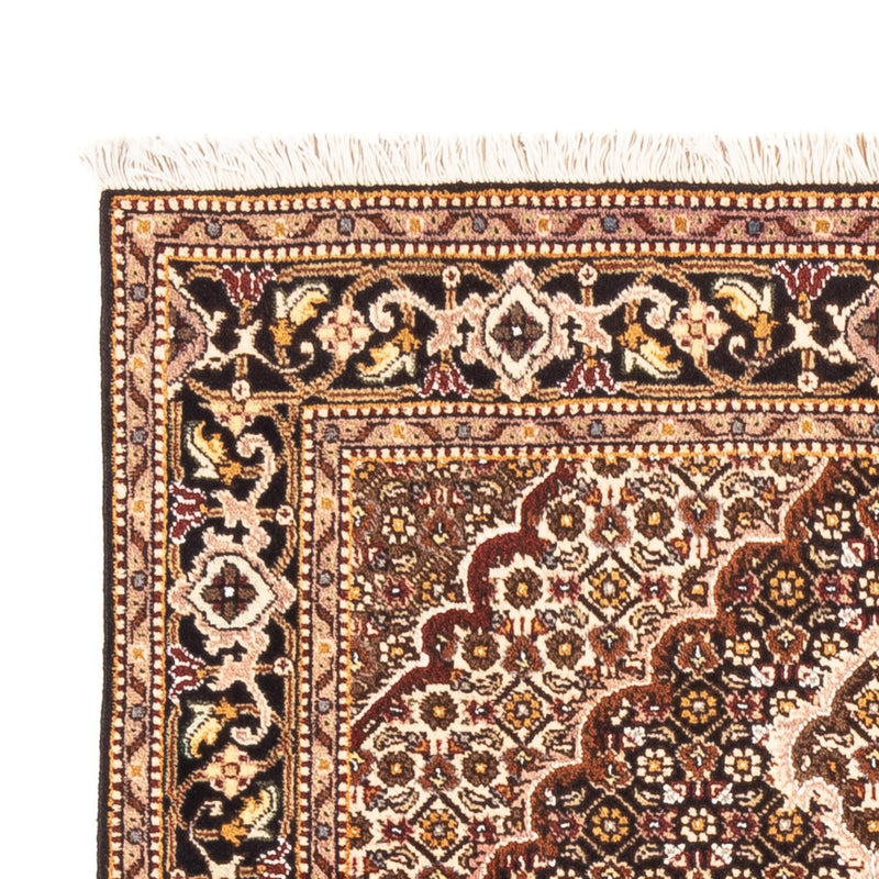 Täbriz - 40 Raj Teppich 101x144cm - Perserteppich - dunkelblau