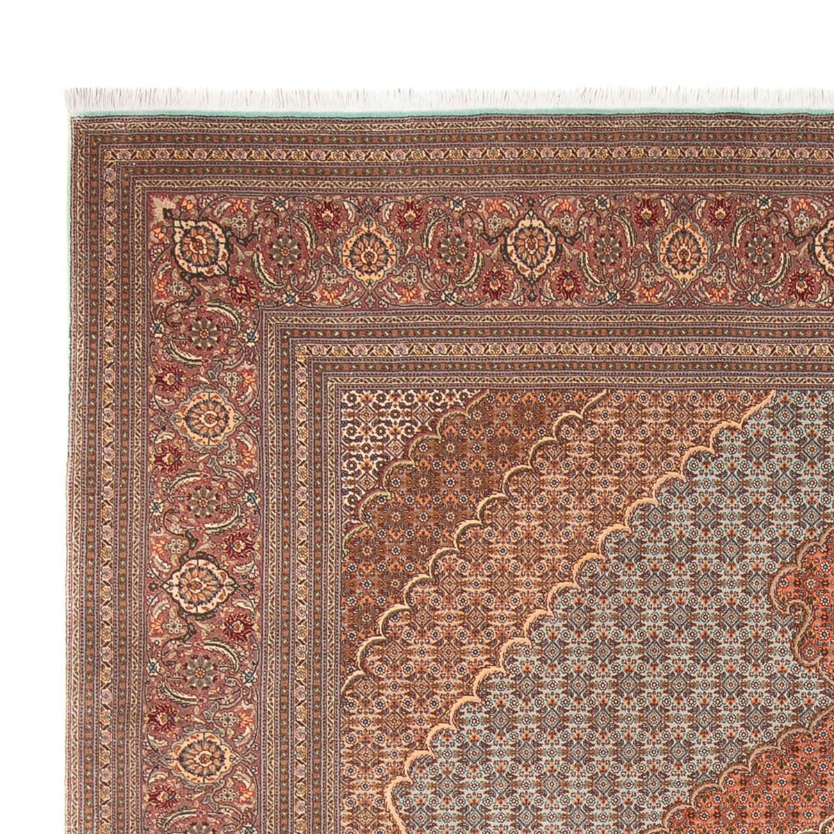 Täbriz - 50 Raj Teppich 248x304cm - Perserteppich - hellbraun