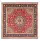 Täbriz - 50 Raj Teppich 252x252cm - Perserteppich - rot