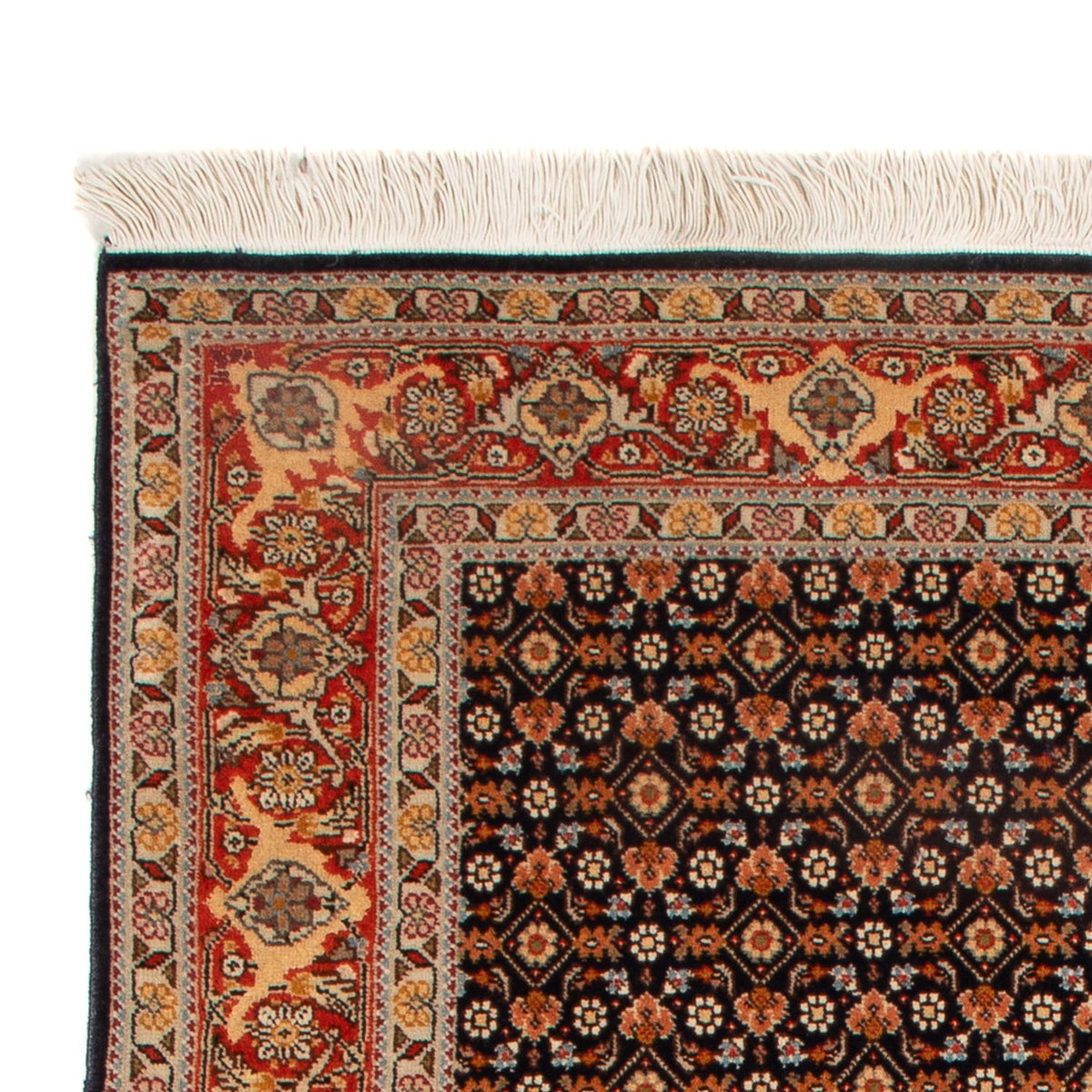 Täbriz - 50 Raj Teppich 80x120cm - Perserteppich - dunkelblau