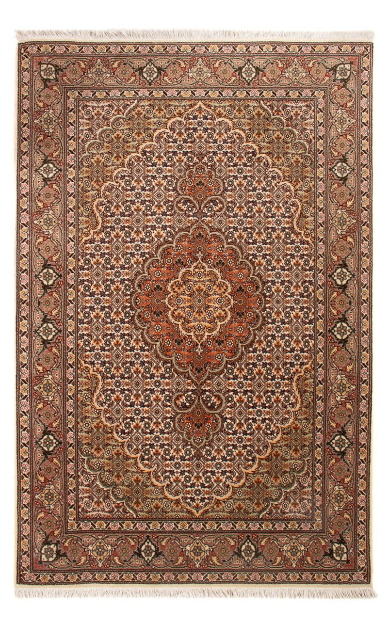 Täbriz - 50 Raj Teppich 80x132cm - Perserteppich - creme