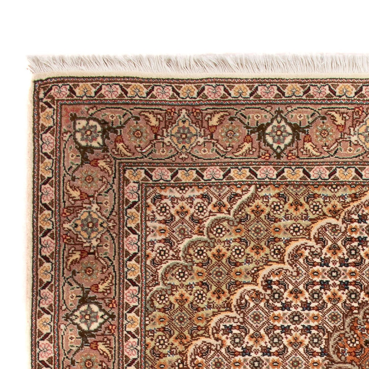 Täbriz - 50 Raj Teppich 80x132cm - Perserteppich - creme