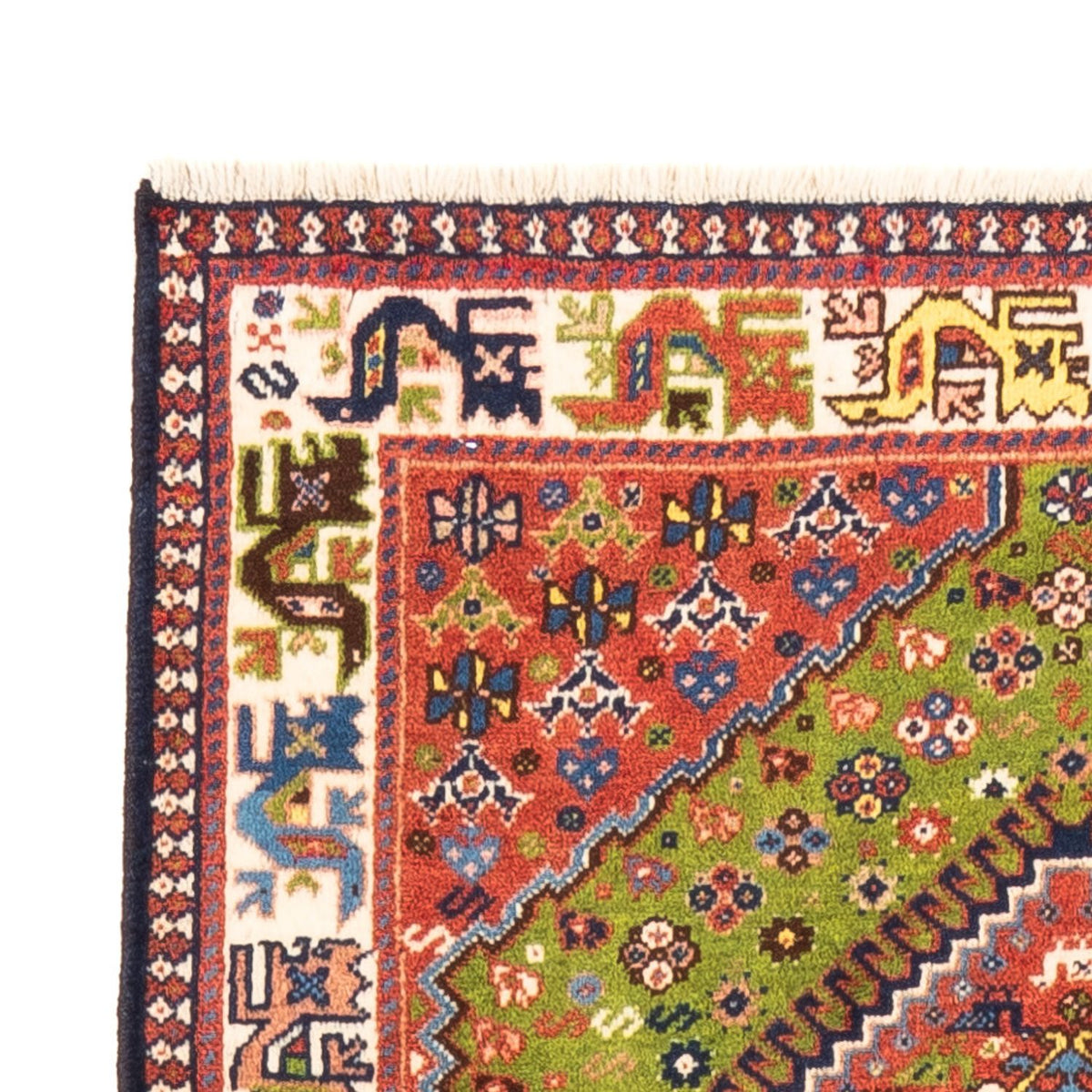 Yalameh Teppich 82x193cm - Perserteppich - grün