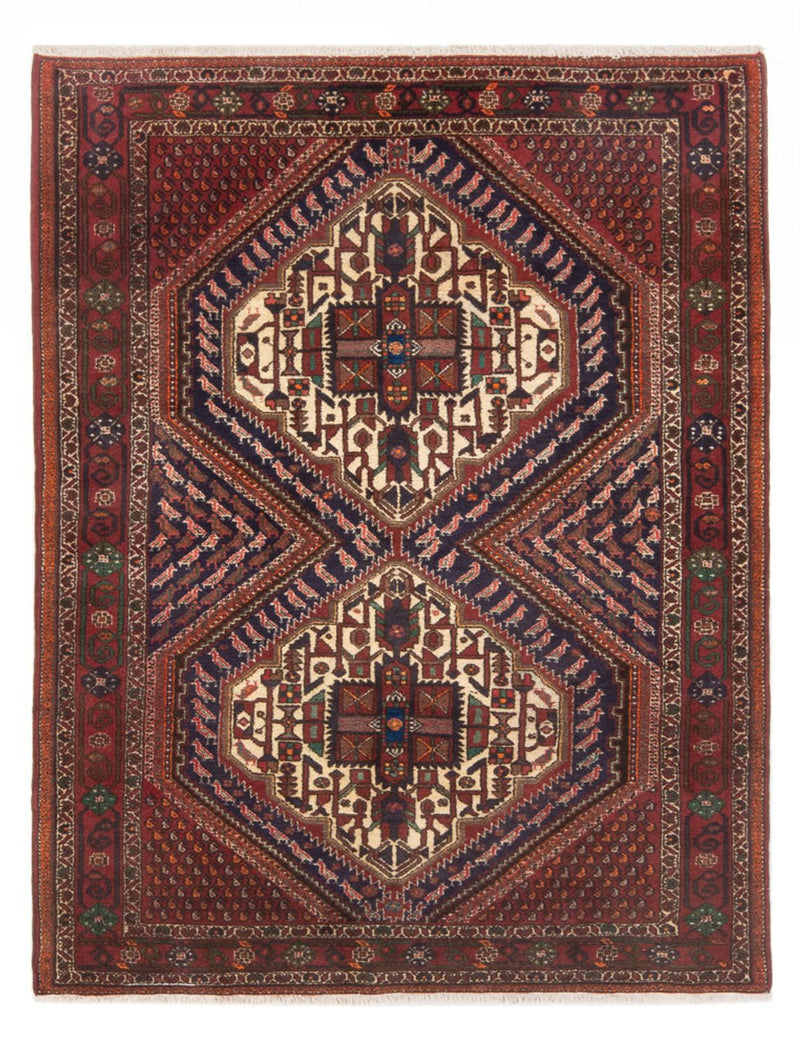 Afshar Sirjan Teppich 128x180cm - Perserteppich - rot