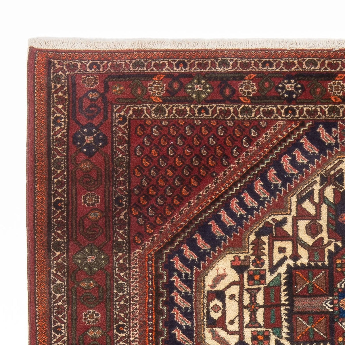 Afshar Sirjan Teppich 128x180cm - Perserteppich - rot