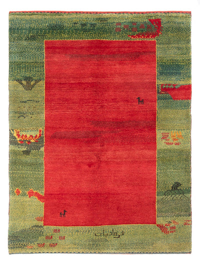 Gabbeh Persisch Teppich 152x198cm - Perserteppich Wollteppich - mehrfarbig