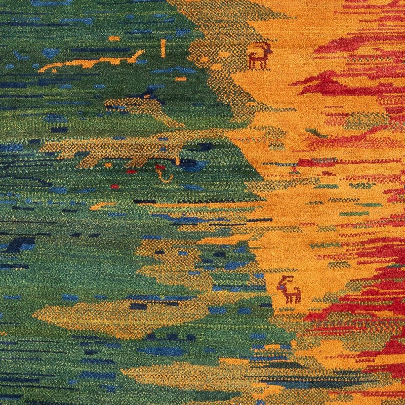 Gabbeh Persisch Teppich 200x228cm - Perserteppich Wollteppich - mehrfarbig