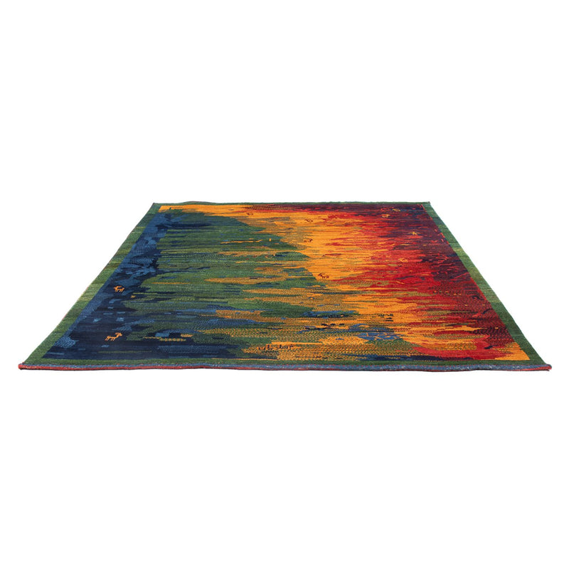 Gabbeh Persisch Teppich 200x228cm - Perserteppich Wollteppich - mehrfarbig