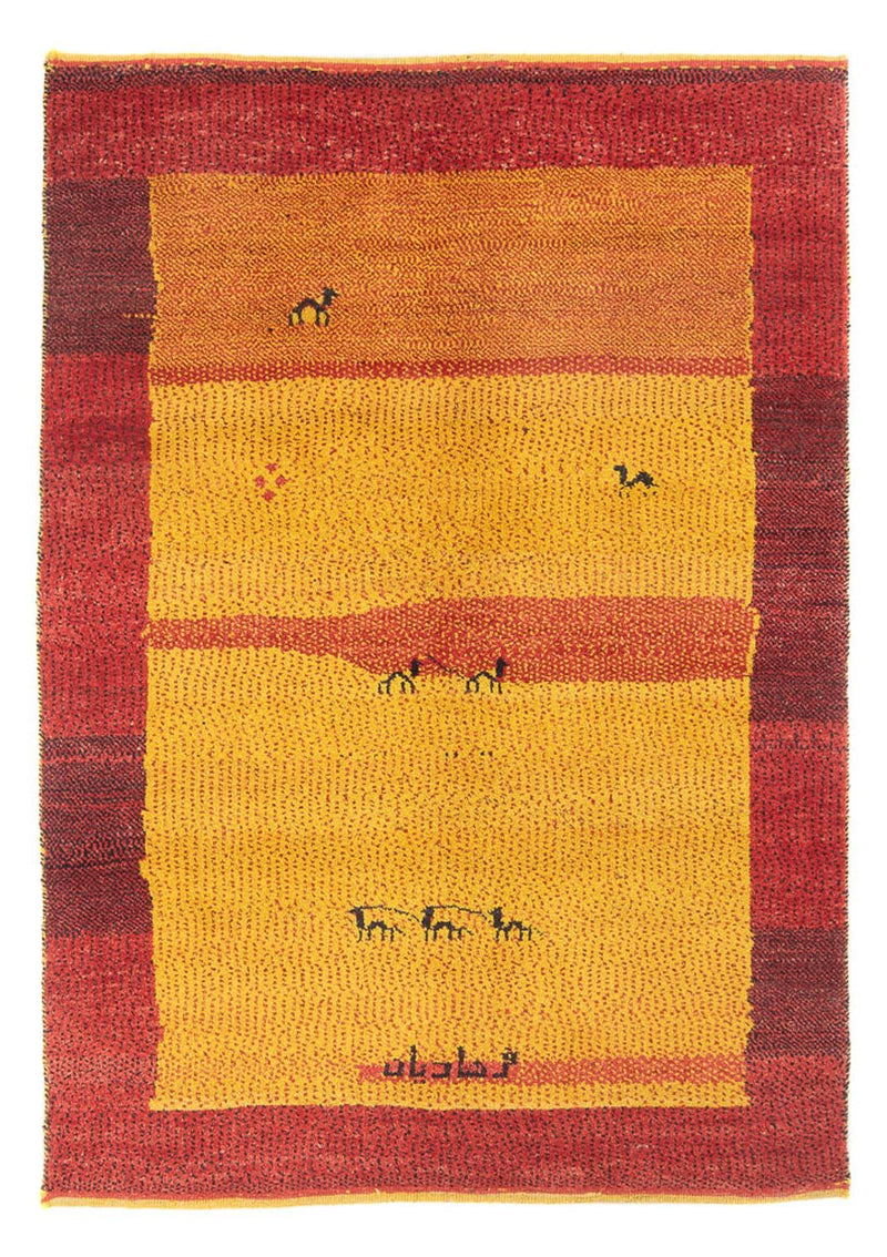 Gabbeh Persisch Teppich 124x170cm - Perserteppich Wollteppich - mehrfarbig
