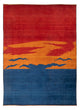 Gabbeh Persisch Teppich 230x302cm - Perserteppich Wollteppich - mehrfarbig