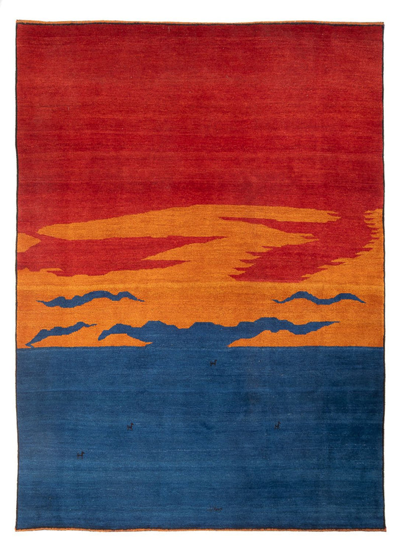 Gabbeh Persisch Teppich 230x302cm - Perserteppich Wollteppich - mehrfarbig
