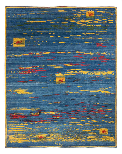 Gabbeh Persisch Teppich 214x255cm - Perserteppich Wollteppich - mehrfarbig