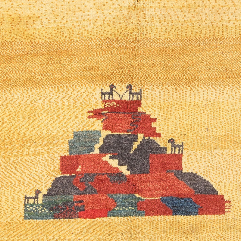 Gabbeh Persisch Teppich 153x187cm - Perserteppich Wollteppich - mehrfarbig