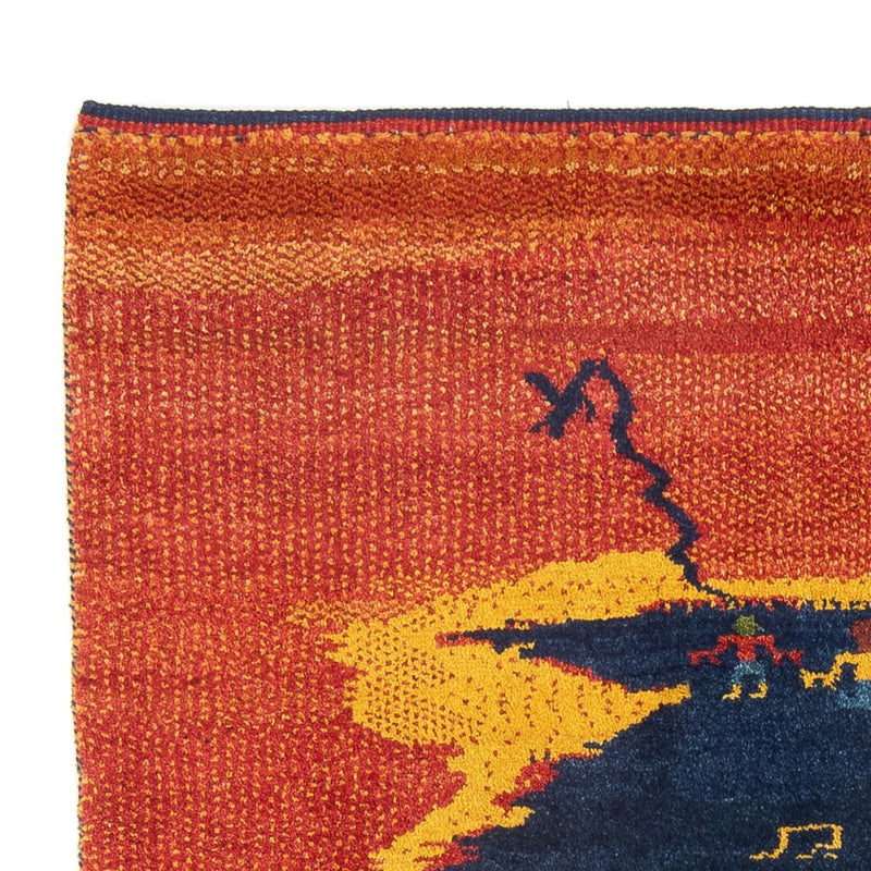 Gabbeh Persisch Teppich 150x193cm - Perserteppich Wollteppich - mehrfarbig