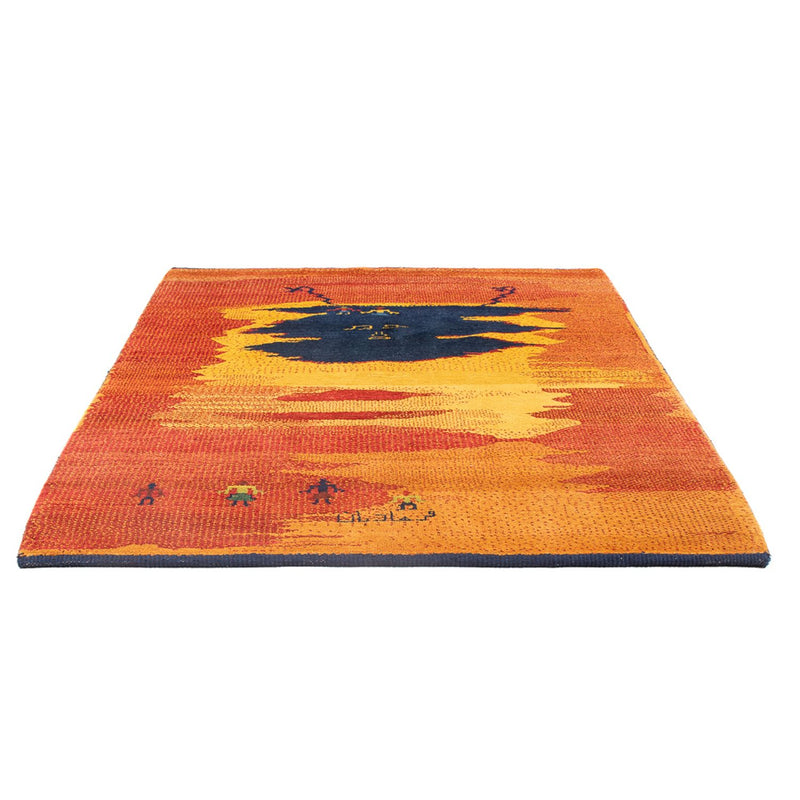 Gabbeh Persisch Teppich 150x193cm - Perserteppich Wollteppich - mehrfarbig