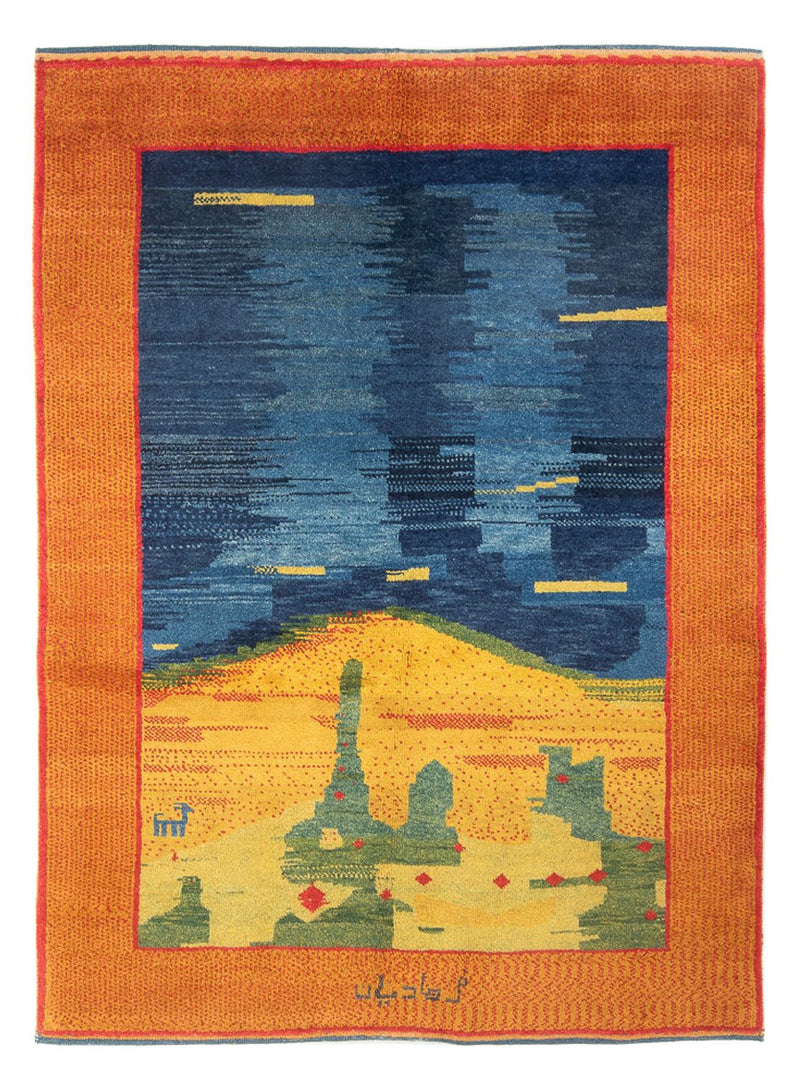 Gabbeh Persisch Teppich 153x206cm - Perserteppich Wollteppich - mehrfarbig