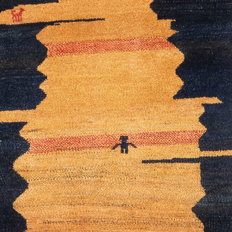 Gabbeh Persisch Teppich 104x200cm - Perserteppich Wollteppich - mehrfarbig