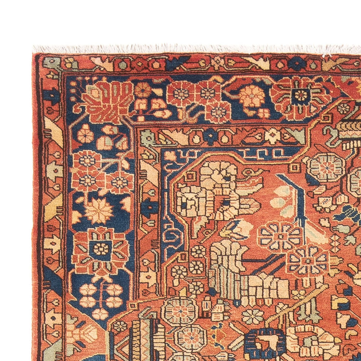 Nahavand Teppich 160x246cm - Perserteppich - orange