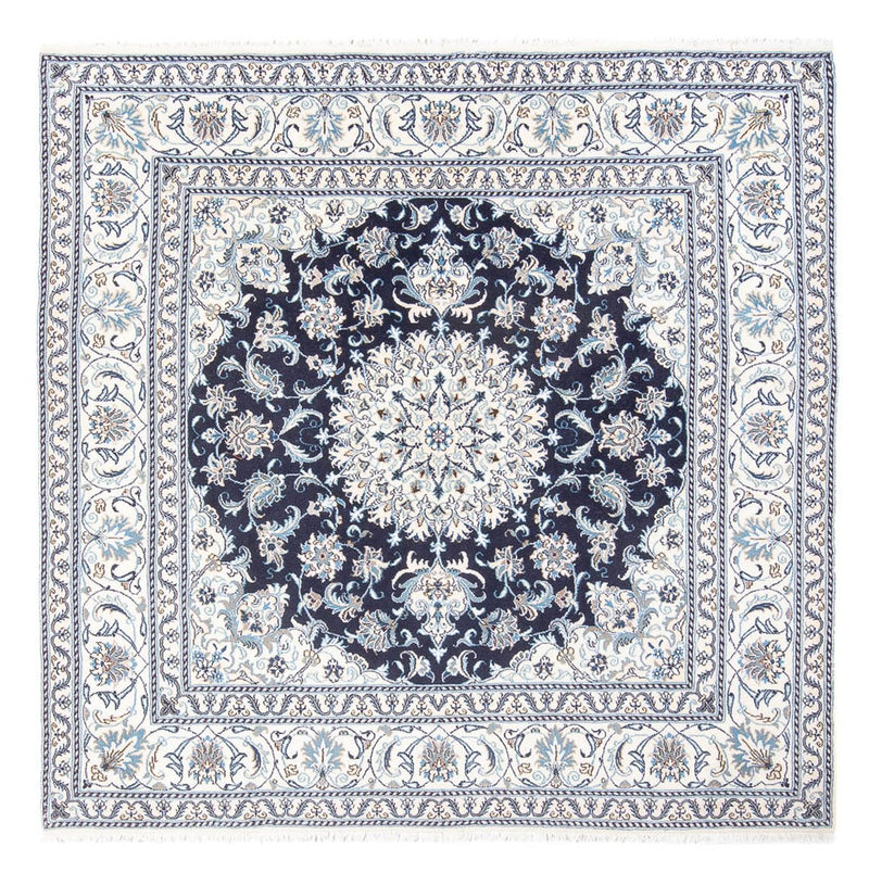 Perserteppich - Nain quadratisch  - 196 x 200 cm - dunkelblau
