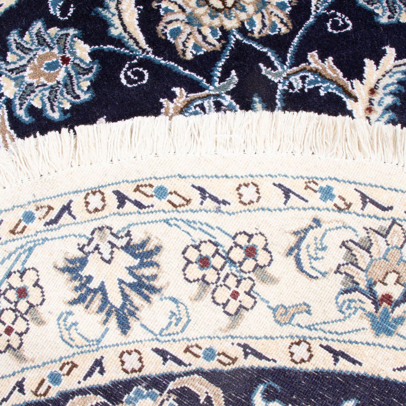 Nain Teppich 150x150cm - Perserteppich - dunkelblau