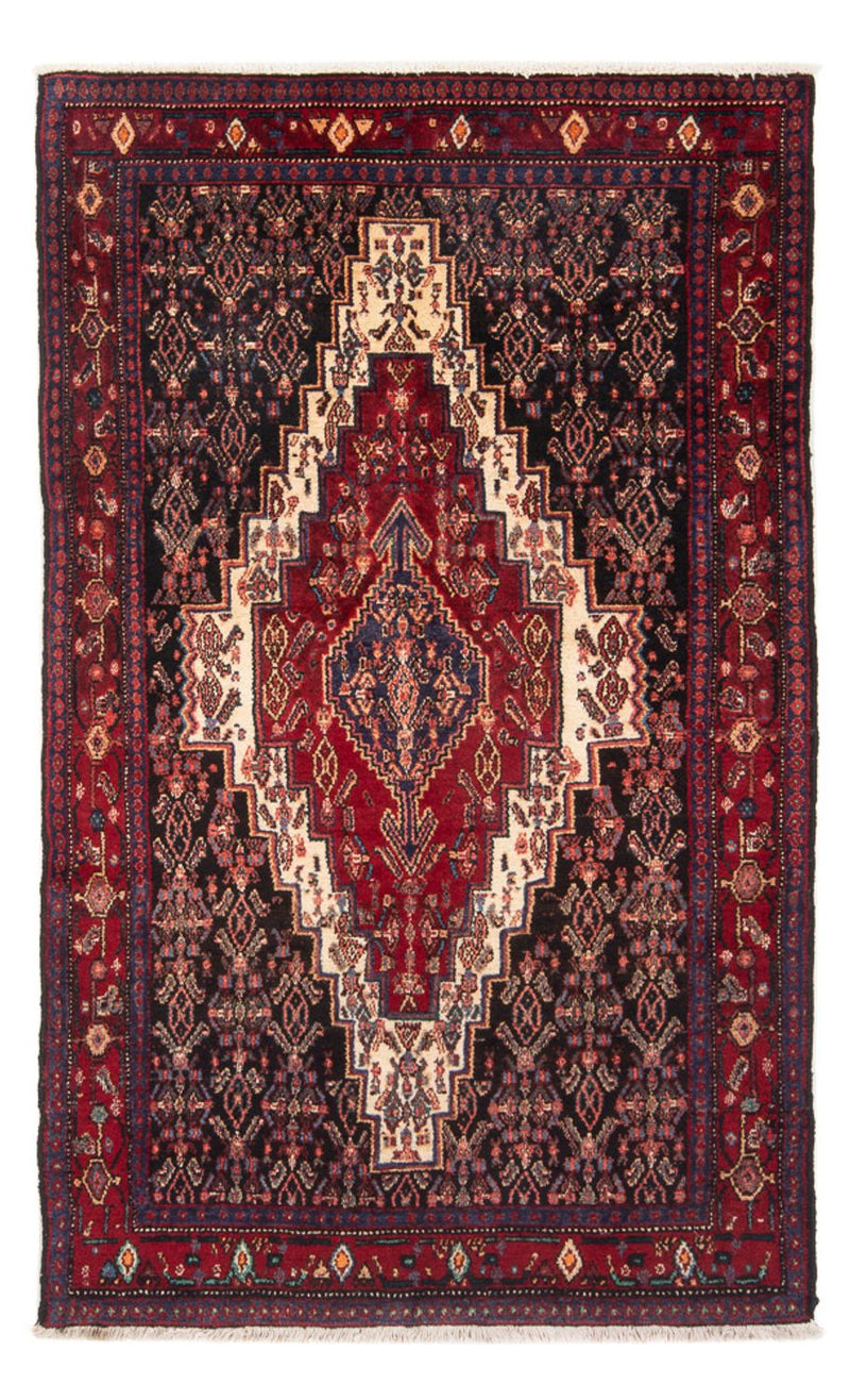 Senneh Teppich 123x188cm - Perserteppich - dunkelblau